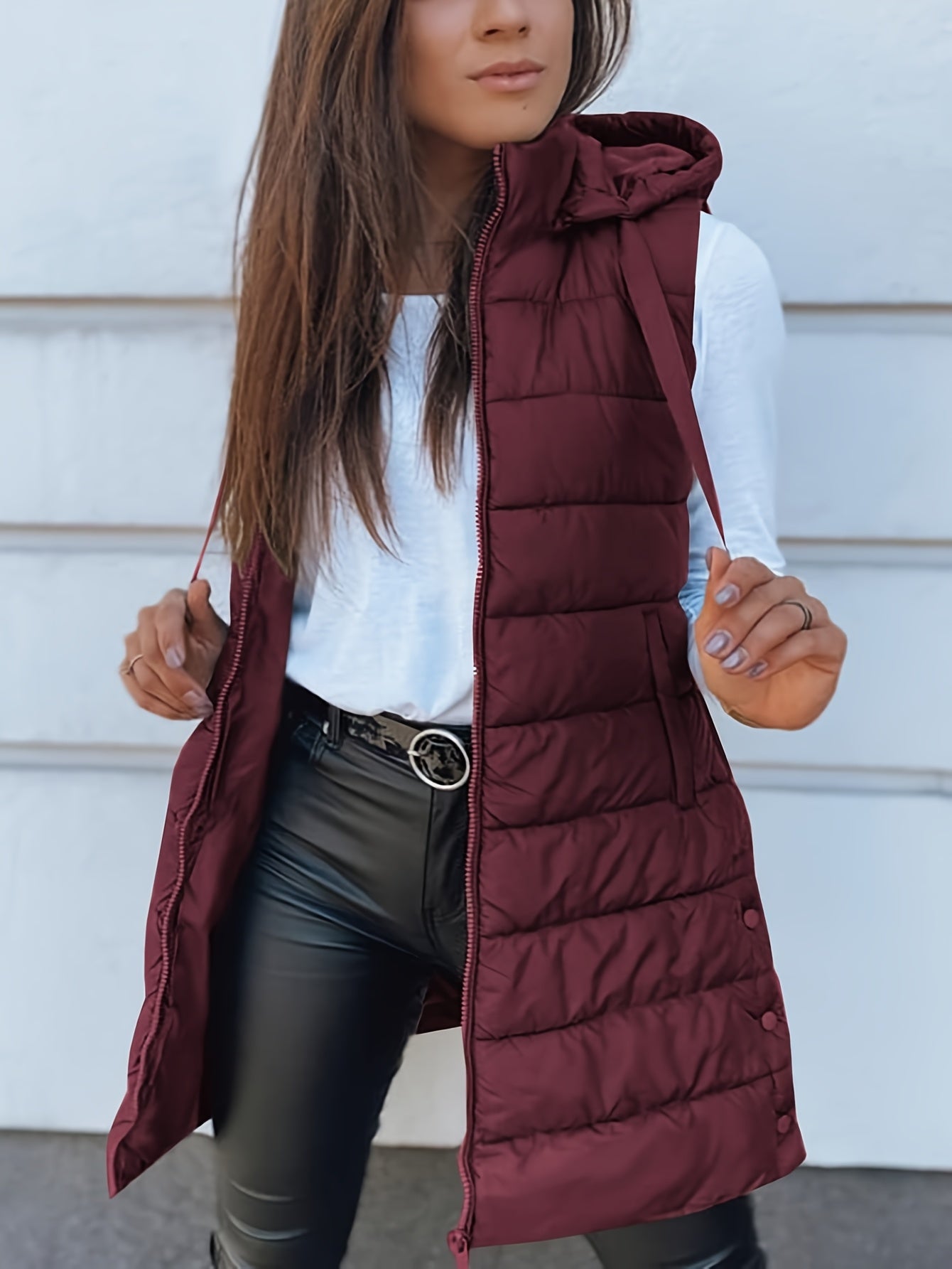 Elegante Kapuzen-Steppweste für Damen