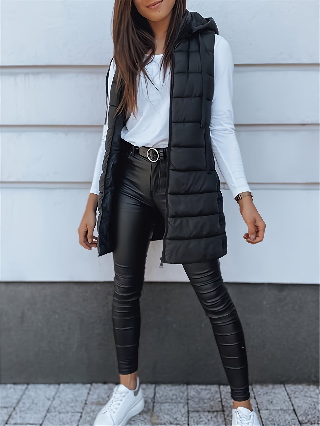 Elegante Kapuzen-Steppweste für Damen