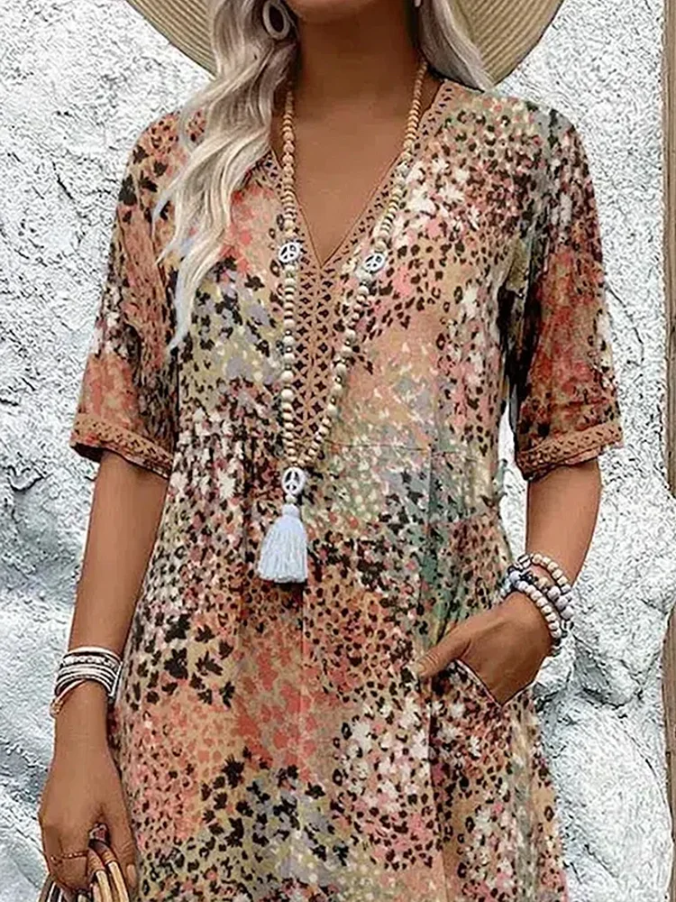 Dora | Lebhaftes Blumenkleid