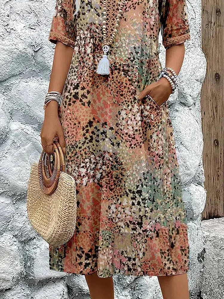 Dora | Lebhaftes Blumenkleid