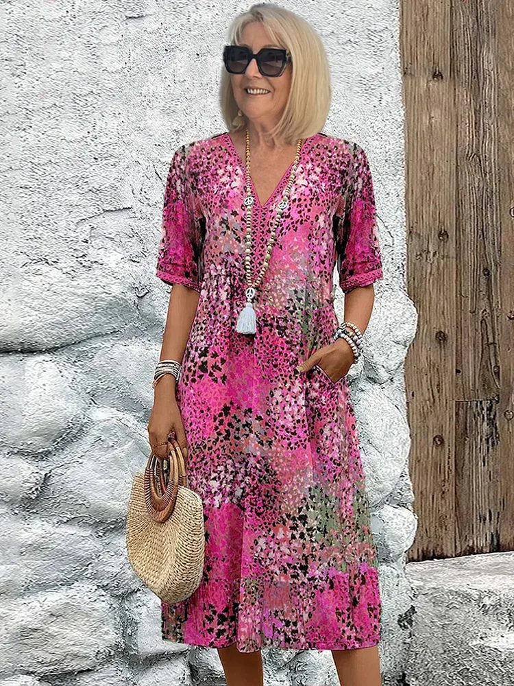 Dora | Lebhaftes Blumenkleid