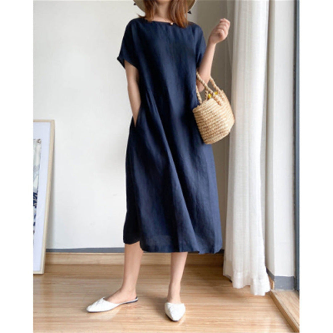 Edith | Damen Elegantes Kurzärmeliges Sommerkleid