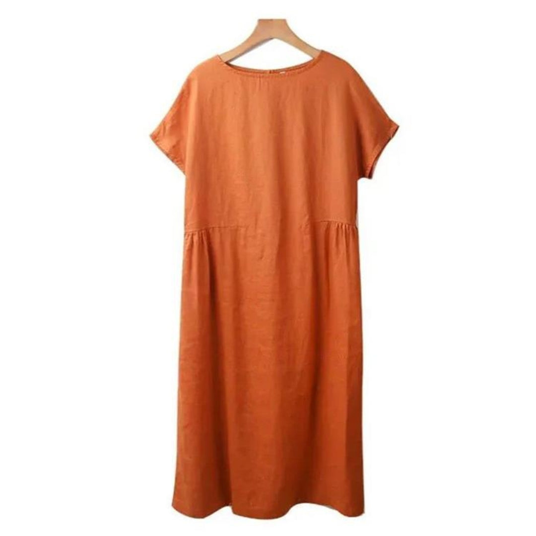 Edith | Damen Elegantes Kurzärmeliges Sommerkleid