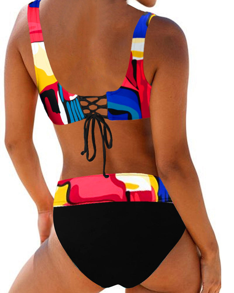 Earle | Bunter Bikini-Badeanzug für Strandtage