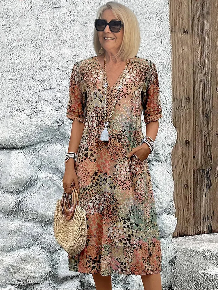 Dora | Lebhaftes Blumenkleid