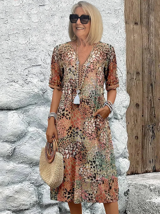 Dora | Lebhaftes Blumenkleid