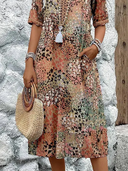 Dora | Lebhaftes Blumenkleid