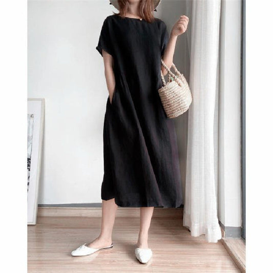 Edith | Damen Elegantes Kurzärmeliges Sommerkleid